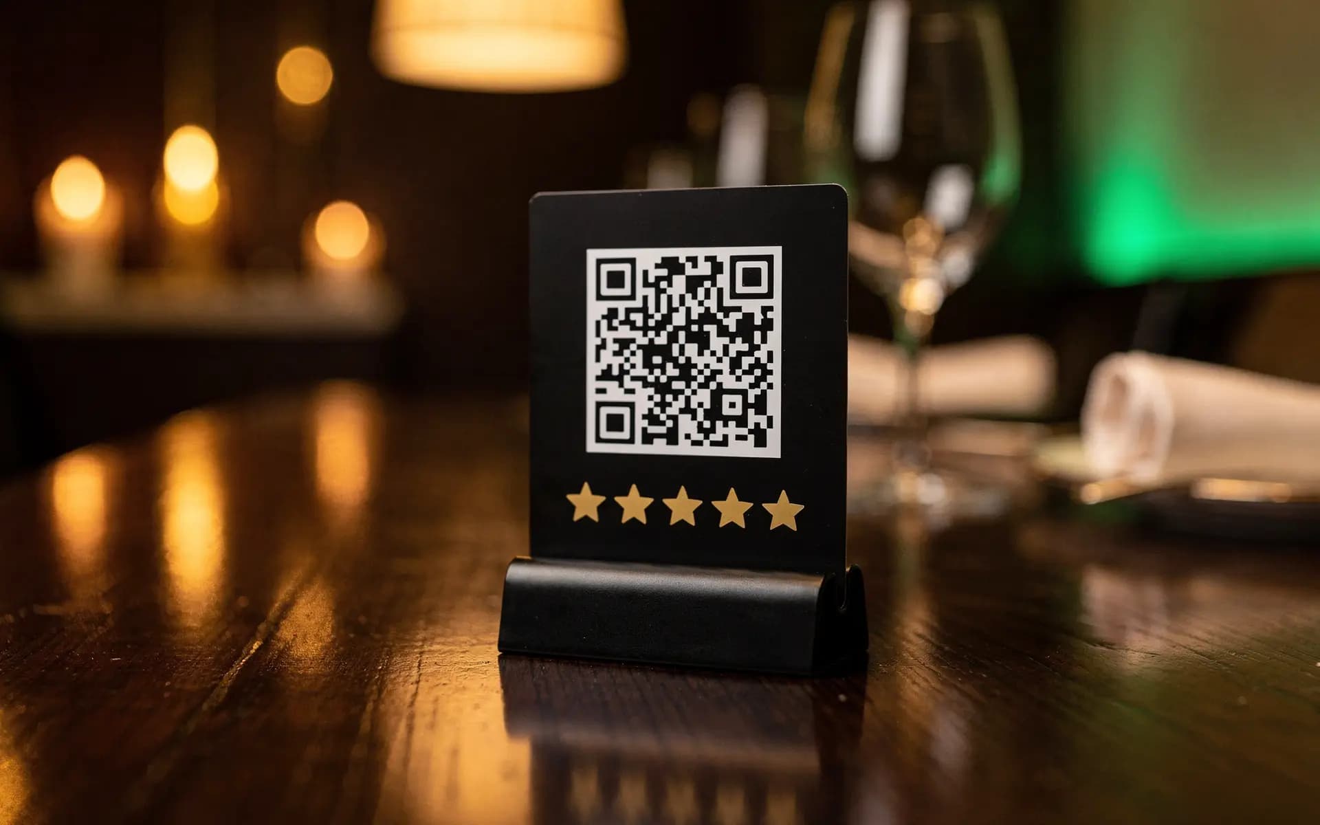 Review Filter QR-Code Tischaufsteller — Bewerte uns