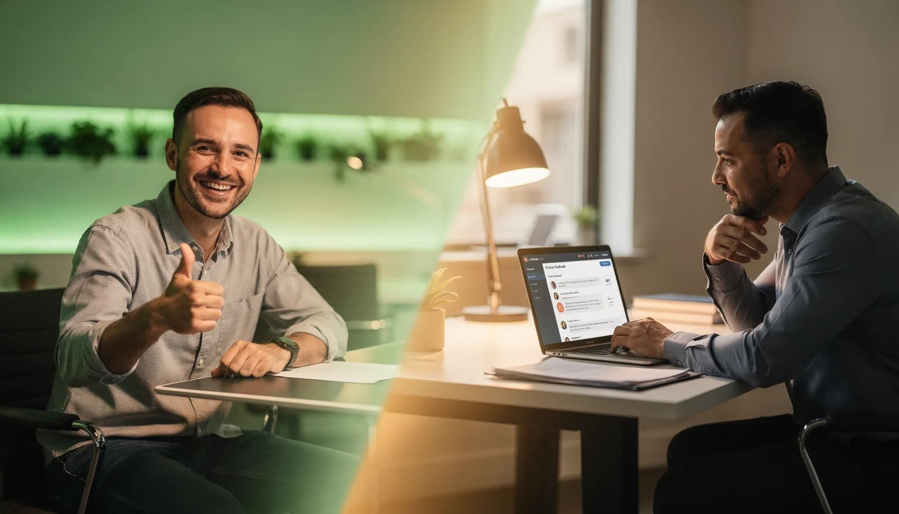 Review Filter Konzept — zufriedene Kunden bewerten auf Google, unzufriedene geben privates Feedback